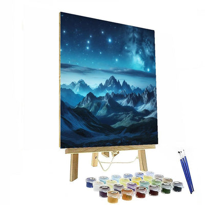 Starlit Mountain Serenity Paint By Color