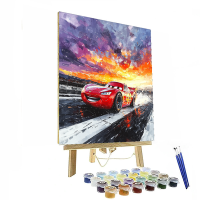 Lightning Mcqueen's Racing Spirit Décor - Disney Inspired Paint By Numbers