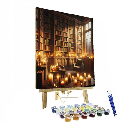 Candlelit Library Paint By Numbers