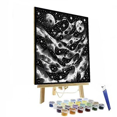 M.C. Escher Inspired Sublime Celestial Symmetry  Numbered Painting Kits