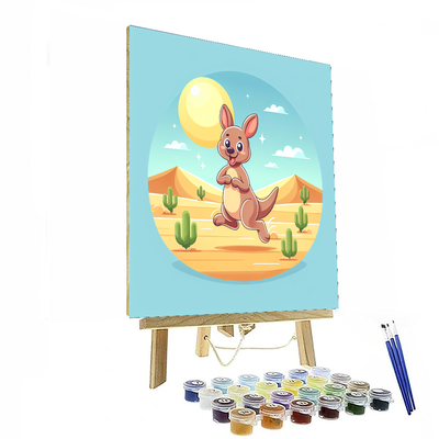 Giggling Kangaroo Painting Number Kit