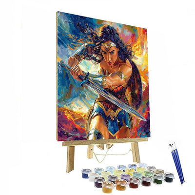 Gal Gadot: The Empowering Grace Of Wonder Woman Number Painting