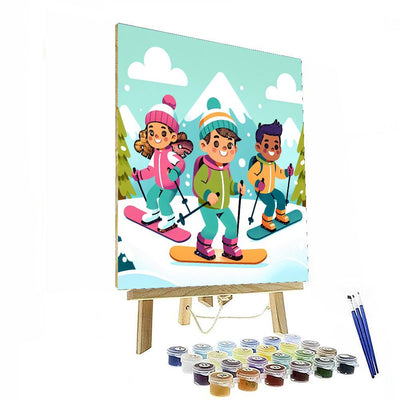 Winter Sports Adventure Number Painting