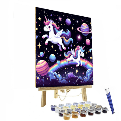 Celestial Unicorn Voyage Painting By Numbers Kit