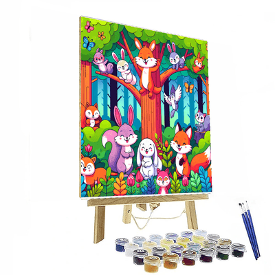 Cuddly Animals In Nature Painting By Numbers Kit