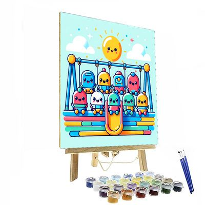 Friendly Robot Playground Numbered Painting Kits