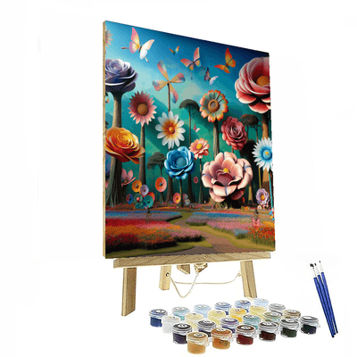 Fantasy Flower Garden Painting By Numbers Kit