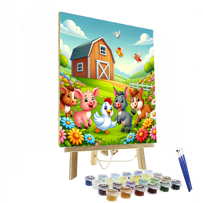 Charming Farm Friends Paint By Number