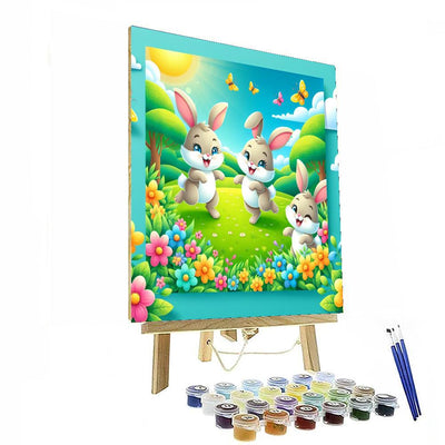 Bouncing Bunny Playtime DIY Paint By Numbers