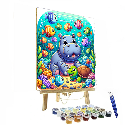 Happy Hippo And Friends Number Painting