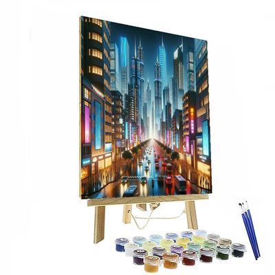 Bustling Cityscape Melodies Paint By Numbers Kits