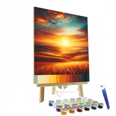 Sunrise Over The Prairie Numbered Painting Kits