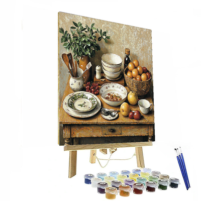 Morandi Inspired Culinary Delights  Numbered Painting Kits