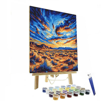 Georgia O'Keeffe Inspired O'Keeffe's Desert Twilight  Numbered Painting Kits