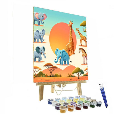 Safari Sunset Journey Paint By Number