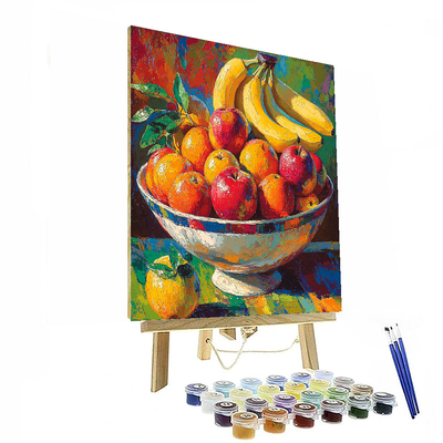 Paul Cézanne Inspired Radiant Fruit Bowl  Paint By Number