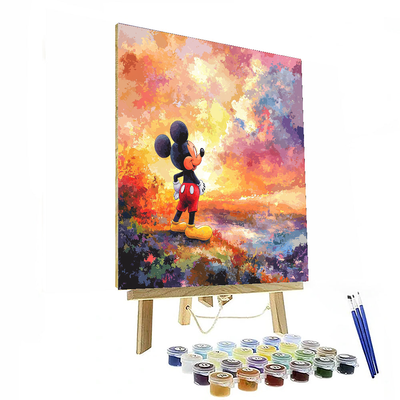 Mickey Mouse Sunset Adventure - Disney Inspired Number Painting