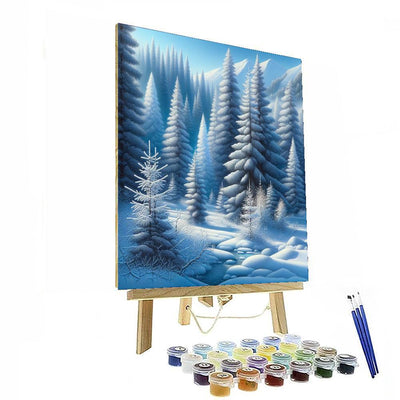 Winter Frosted Pines Paint By Numbers Kits