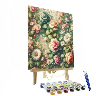 Vintage Floral Garden DIY Paint By Numbers