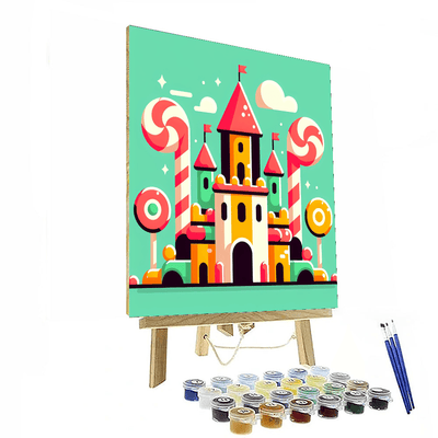 Creative Candy Castle Number Painting