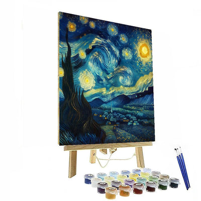 Van Gogh's Starry Dreamscape Paint By Color