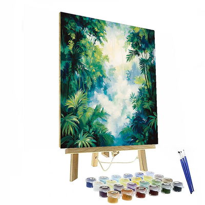 Georgia O'Keeffe Inspired Misty Rainforest Dreamscape  Paint By Numbers