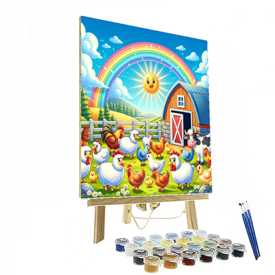 Joyful Farmyard Frolic Paint By Numbers