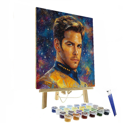 Chris Pine: The Bold Voyager Of Cinematic Realms Paint By Number