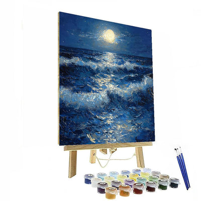 J.M.W. Turner Inspired Moonlit Ocean Waves  Painting By Numbers Kit