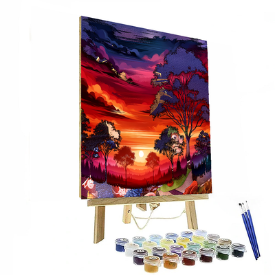 Sunset Silhouette Paint By Numbers Kits