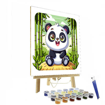 Happy Panda Adventure Paint By Numbers Art