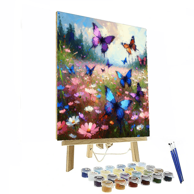 Whimsical Butterfly Journey Number Painting