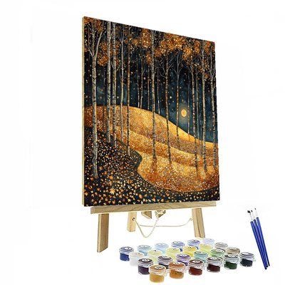 Gustav Klimt Inspired Klimt's Forest Whisper  Paint By Numbers Art