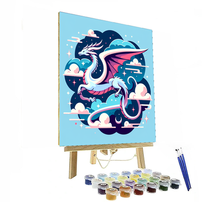 Celestial Dragons In The Sky Numbered Painting Kits