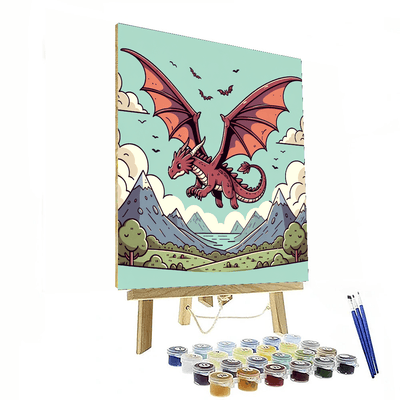 Mystical Dragon Flight Paint By Numbers Art