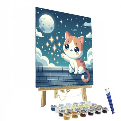 Moonlight Cat's Quest Painting Number Kit