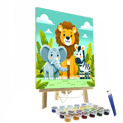 Safari Jungle Friends DIY Paint By Numbers