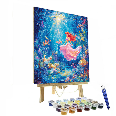 Ariel's Undersea Friends Mural - Disney Inspired Paint By Numbers