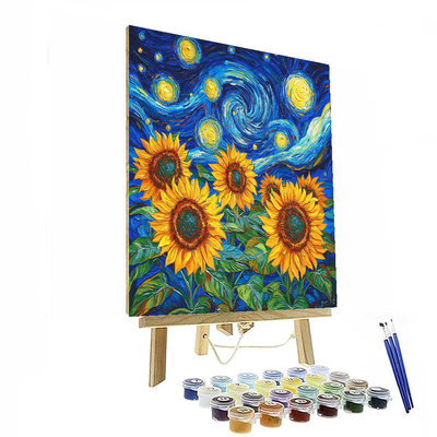 Vincent Van Gogh Inspired Luminous Solar Blooms  Paint By Numbers Kits