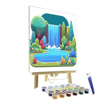 Wondrous Waterfall Retreat Paint By Color