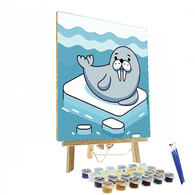 Whiskered Walrus Number Painting