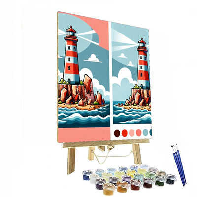 Explorer's Lighthouse DIY Paint By Numbers