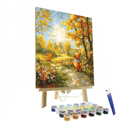 Winnie The Pooh's Honey Hunt Scene - Disney Inspired Paint By Numbers Art