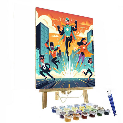 Heroic Superhero Stories DIY Paint By Numbers