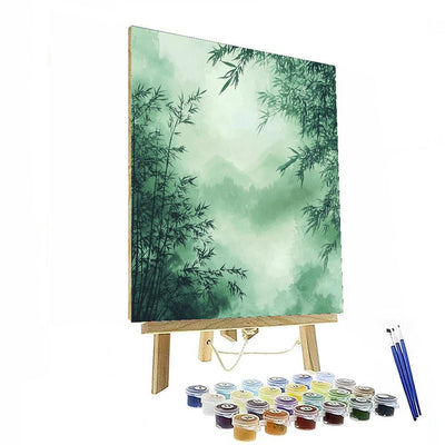 Zhao Mengfu Inspired Tranquil Bamboo Groves  Paint By Number