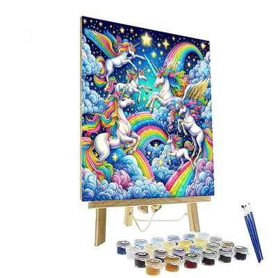 Whimsical Unicorn Dreamscape Painting Number Kit