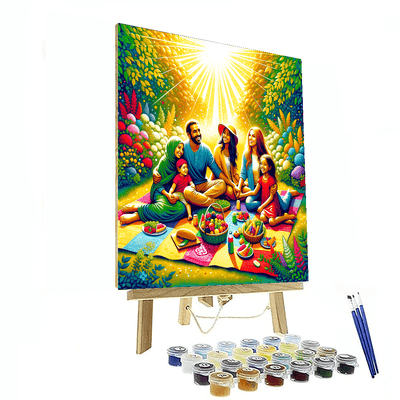 Joyful Family Picnic Painting By Numbers Kit