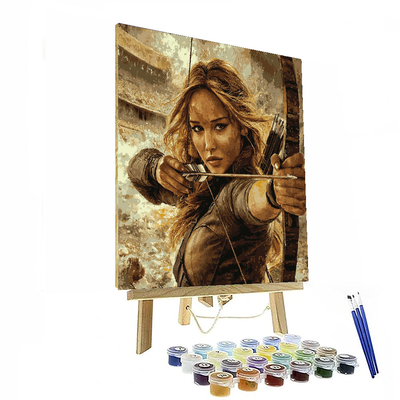 Jennifer Lawrence: The Fearless Katniss Everdeen Paint By Color