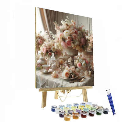 Vintage Floral Tea Party Paint By Color