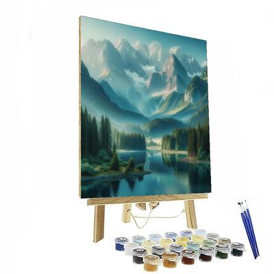 Gentle Mountain Reflections Paint By Color